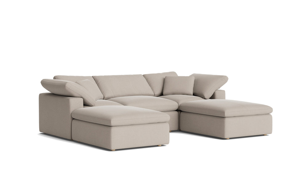 Movie Night™ seccional modular en U de 5 piezas, estándar, trufa