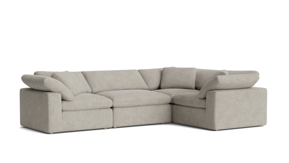 Movie Night™ Seccional modular de 4 piezas, cerrado, grande, avena