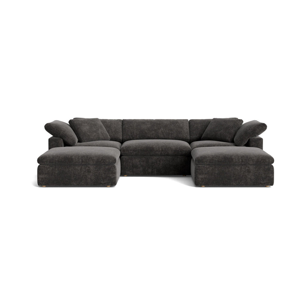 Movie Night™ Seccional modular en U de 5 piezas, grande, arcilla