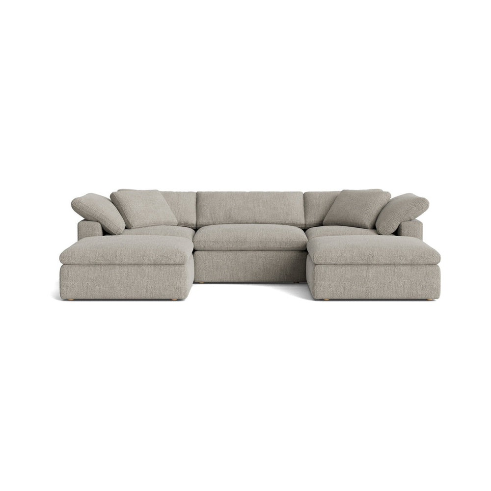 Movie Night™ Seccional modular en U de 5 piezas, grande, arcilla