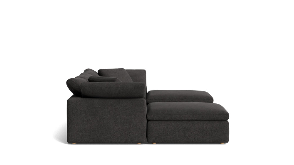 Movie Night™ seccional modular en forma de U de 5 piezas, grande, Dark Shadow