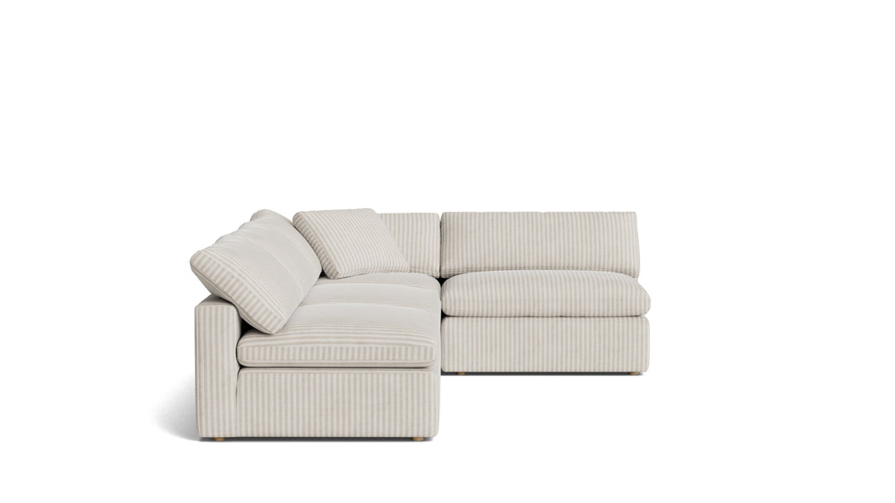 Movie Night™ Seccional modular abierto de 4 piezas, grande, Newport Stripe