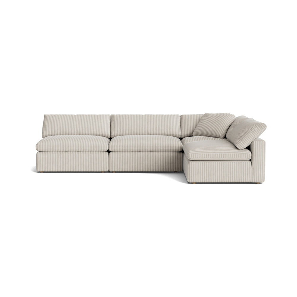 Movie Night™ Seccional modular abierto de 4 piezas, grande, Newport Stripe