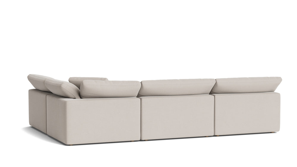Movie Night™ seccional modular de 4 piezas, extremo abierto, grande, arcilla