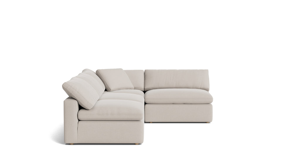Movie Night™ seccional modular de 4 piezas, extremo abierto, grande, arcilla