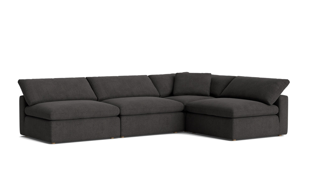 Movie Night™ Seccional modular de 4 piezas, abierto, grande, Sombra Oscura
