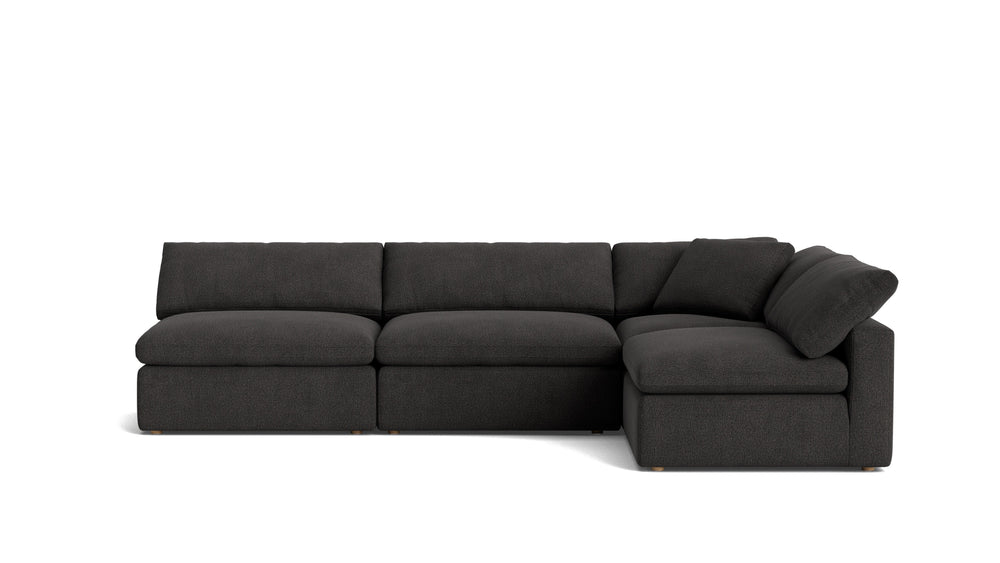Movie Night™ Seccional modular de 4 piezas, abierto, grande, Sombra Oscura