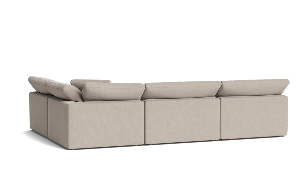 Movie Night™ Seccional modular de 4 piezas, abierto, grande, Pebble claro