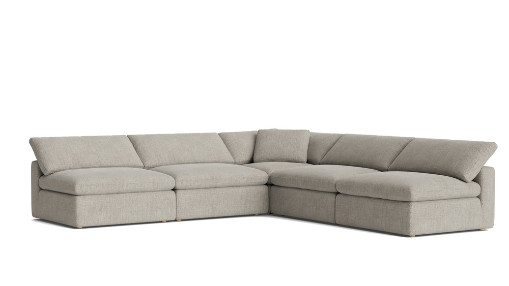 Movie Night™ Seccional modular abierto de 5 piezas, grande, Brie