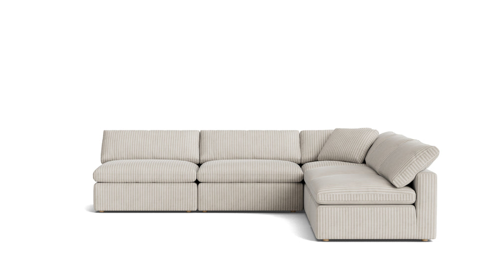 Movie Night™ Seccional modular abierto de 5 piezas, grande, Brie
