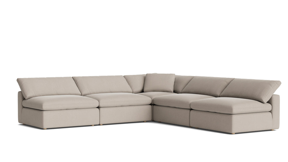 Movie Night™ Seccional modular abierto de 5 piezas, grande, Brie