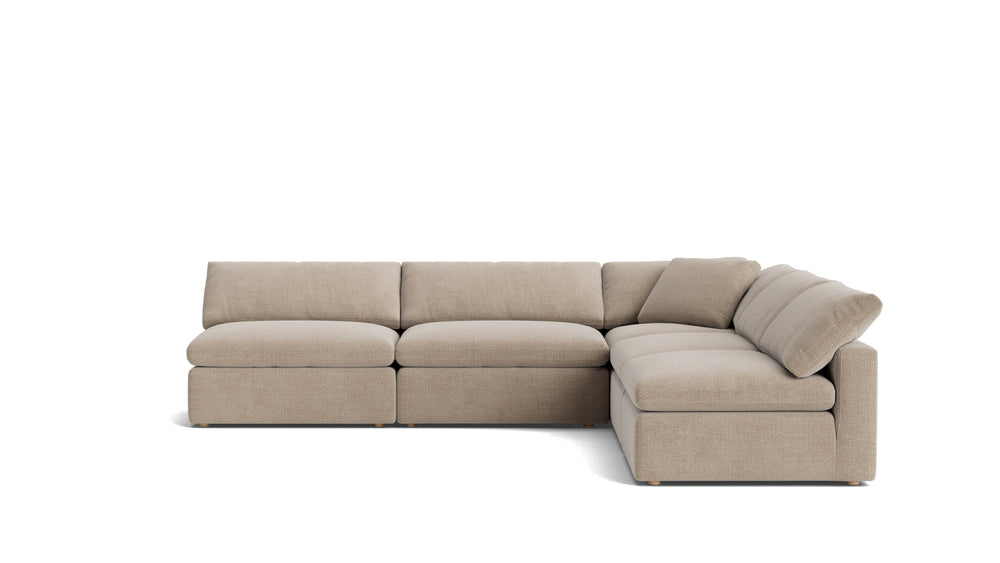 Movie Night™ Seccional modular abierto de 5 piezas, grande, Brie