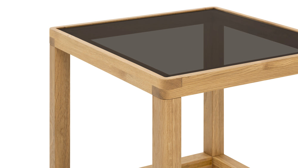 Mesa auxiliar Glimpse, roble blanco
