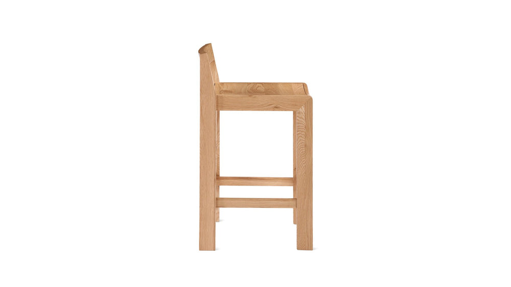 Taburete Plane, para mostrador, roble