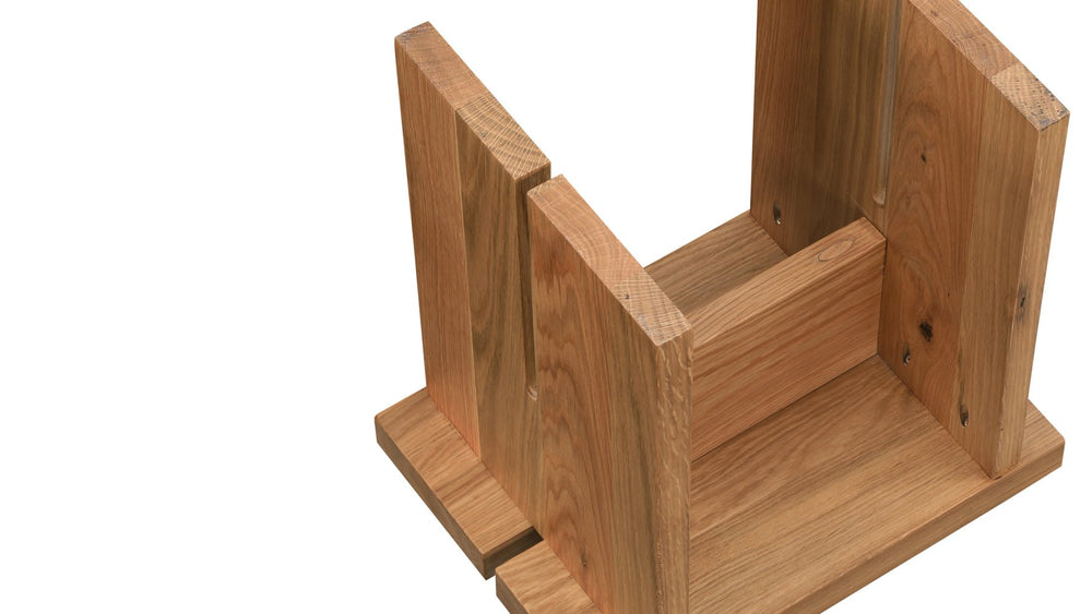 Taburete Plane, roble