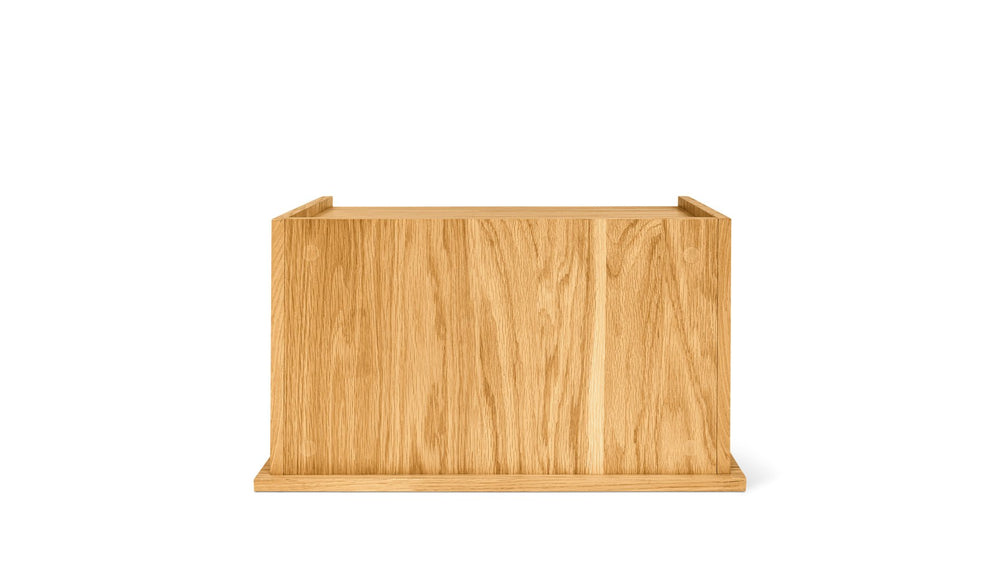 Keep Sistema de almacenamiento apilable, cerrado, roble blanco