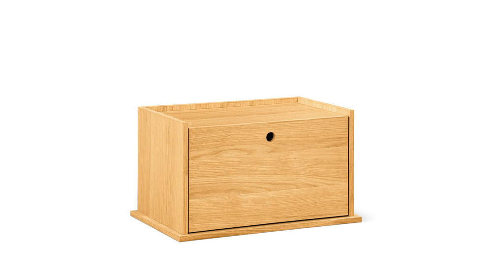 Keep Sistema de almacenamiento apilable, cerrado, roble blanco