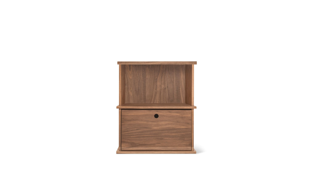 Keep Stacking Storage System, 2 piezas, abierto y cerrado, nogal