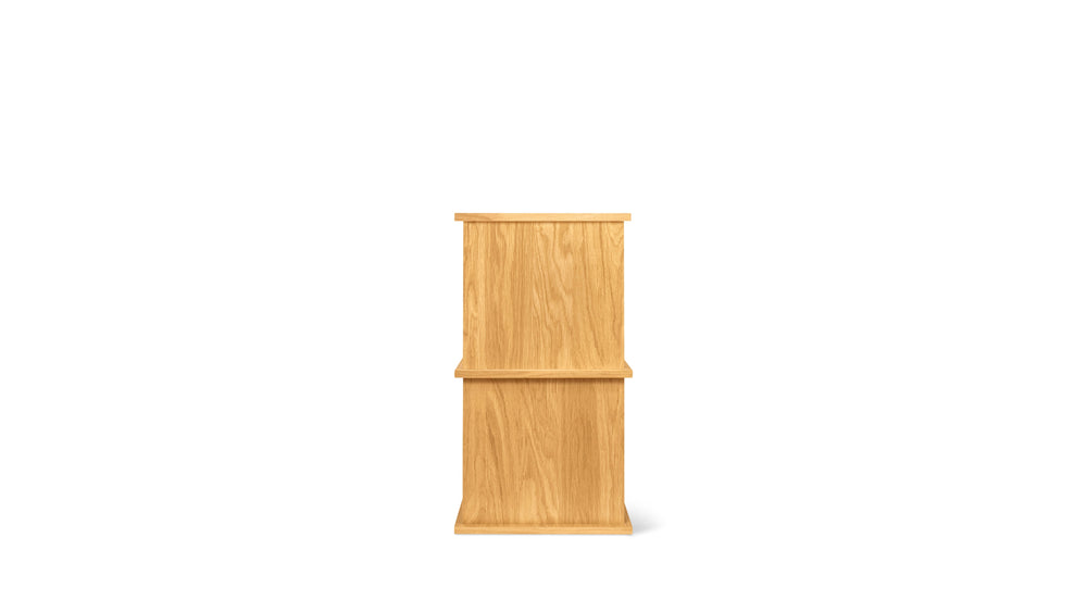 Keep Stacking Storage System, de 4 piezas, abiertas y cerradas, roble blanco