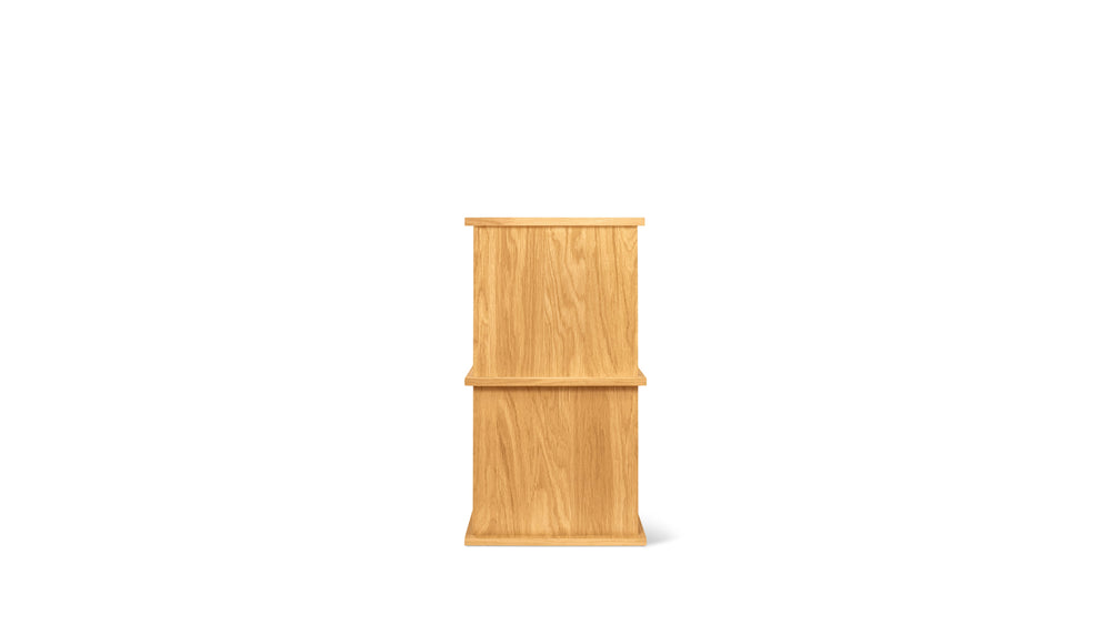 Keep Stacking Storage System, 6 piezas, abiertos y cerrados, roble blanco