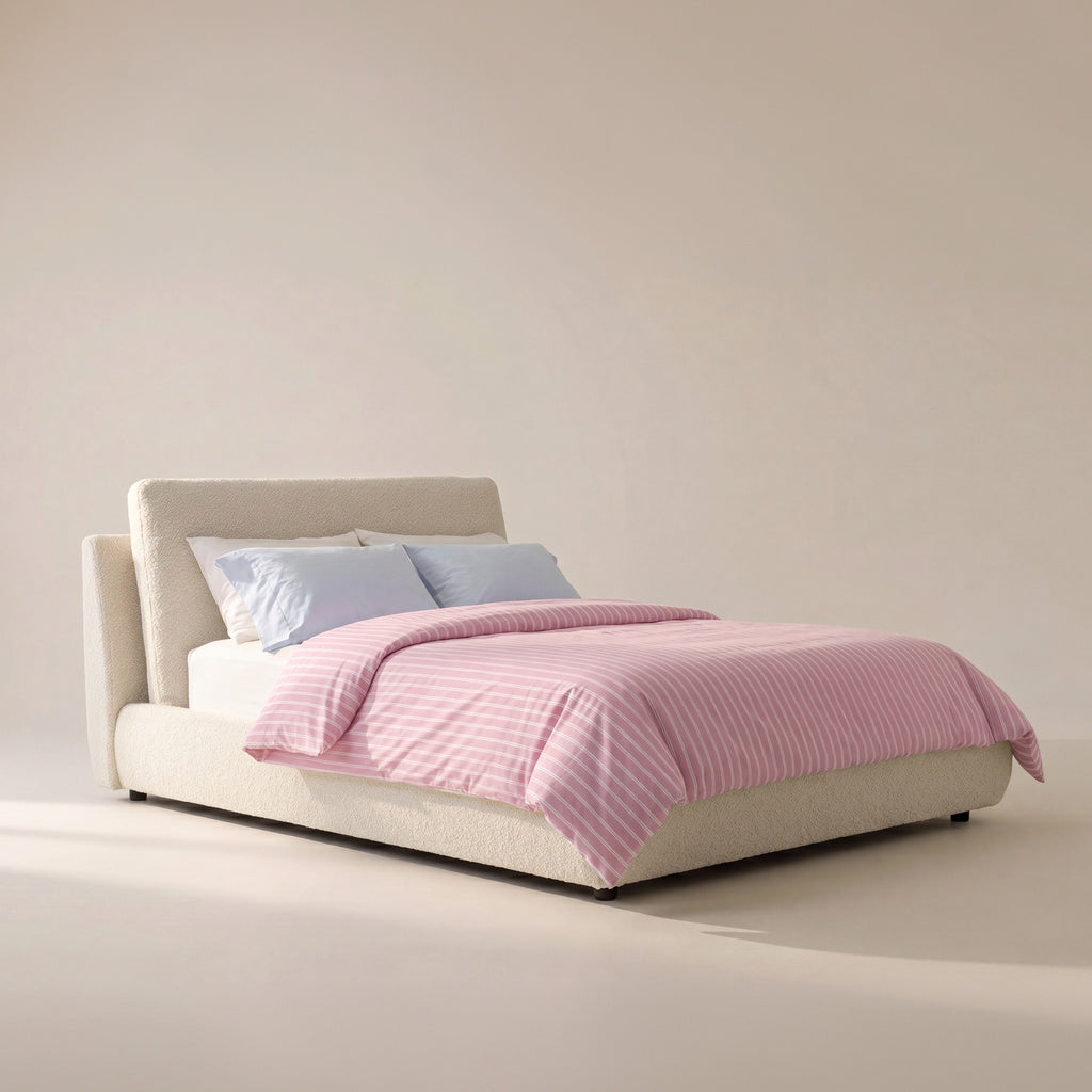 Cloud Bed, Matrimonial, bouclé crema