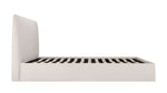 Cama Wave con almacenamiento, tamaño Queen, color latte