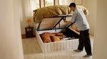 Cama Wave con almacenamiento, Queen, Dover Stripe