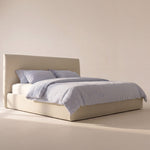 Cama Wave con almacenamiento, King, latte