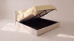 Cama Wave con almacenamiento, King, latte