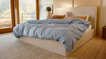 Cama Wave con almacenamiento, King, latte