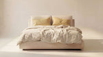 Cama Cloud con almacenamiento, Queen, café con leche