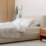 Cama con almacenamiento Dream, King, bouclé crema