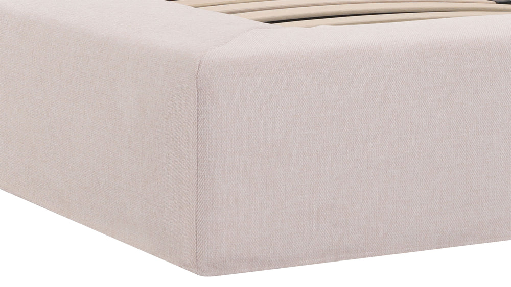 Movie Night™ Cama con almacenamiento, Queen, color latte