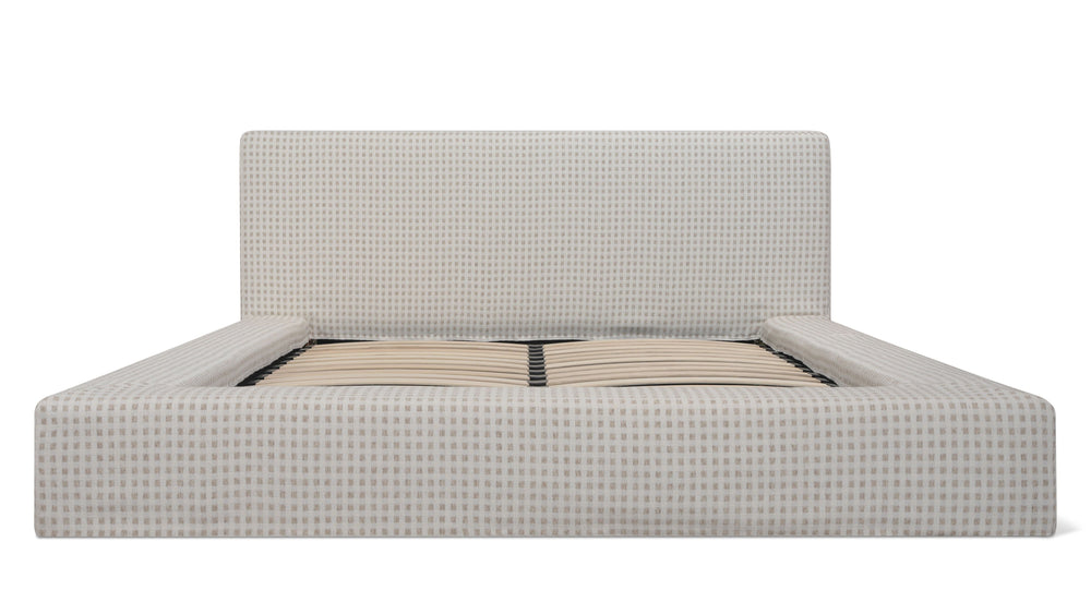 Movie Night™ Cama con almacenamiento, Queen, Carmel Check