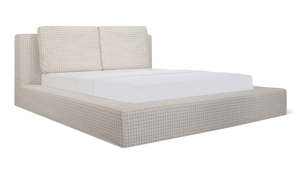 Movie Night™ Cama con almacenamiento, King, Carmel Check