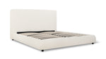 Cama Dream con almacenamiento y cabecera alta, Queen, bouclé crema