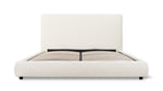 Cama Dream con almacenamiento y cabecera alta, Queen, bouclé crema