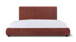 Cama Dream con almacenamiento y cabecera alta, Queen, caramelo