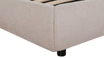 Cama Dream con almacenamiento y cabecera alta, King, color latte