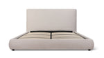 Cama Dream con almacenamiento y cabecera alta, King, color latte