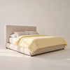 Cama Dream con almacenamiento y cabecera alta, King, color latte