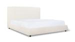 Cama Dream con almacenamiento y cabecera alta, King, bouclé crema