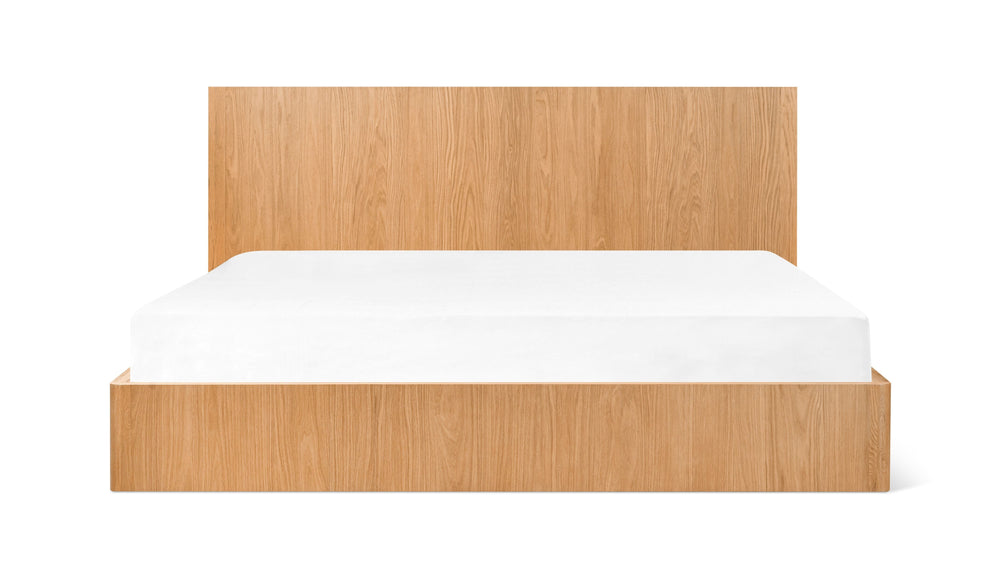 Cama Form con almacenamiento, Queen, roble blanco