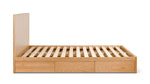 Cama con almacenamiento Form, King, roble blanco