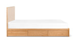 Cama con almacenamiento Form, King, roble blanco
