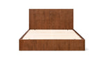 Cama con almacenamiento Form, King, nogal teñido