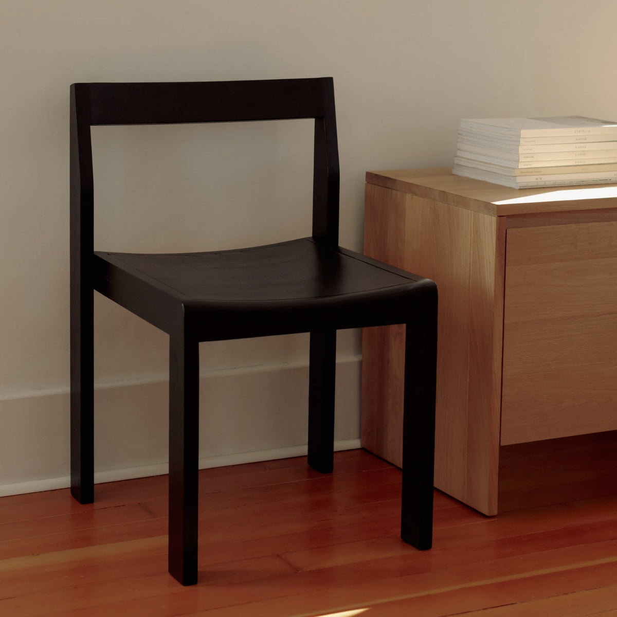 Silla de comedor Plane (Juego de dos), Roble negro