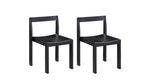 Silla de comedor Plane (Juego de dos), Roble negro