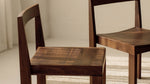 Silla de comedor Plane (Juego de dos), nogal americano