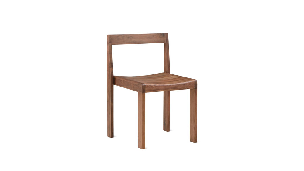 Silla de comedor Plane (Juego de dos), nogal americano